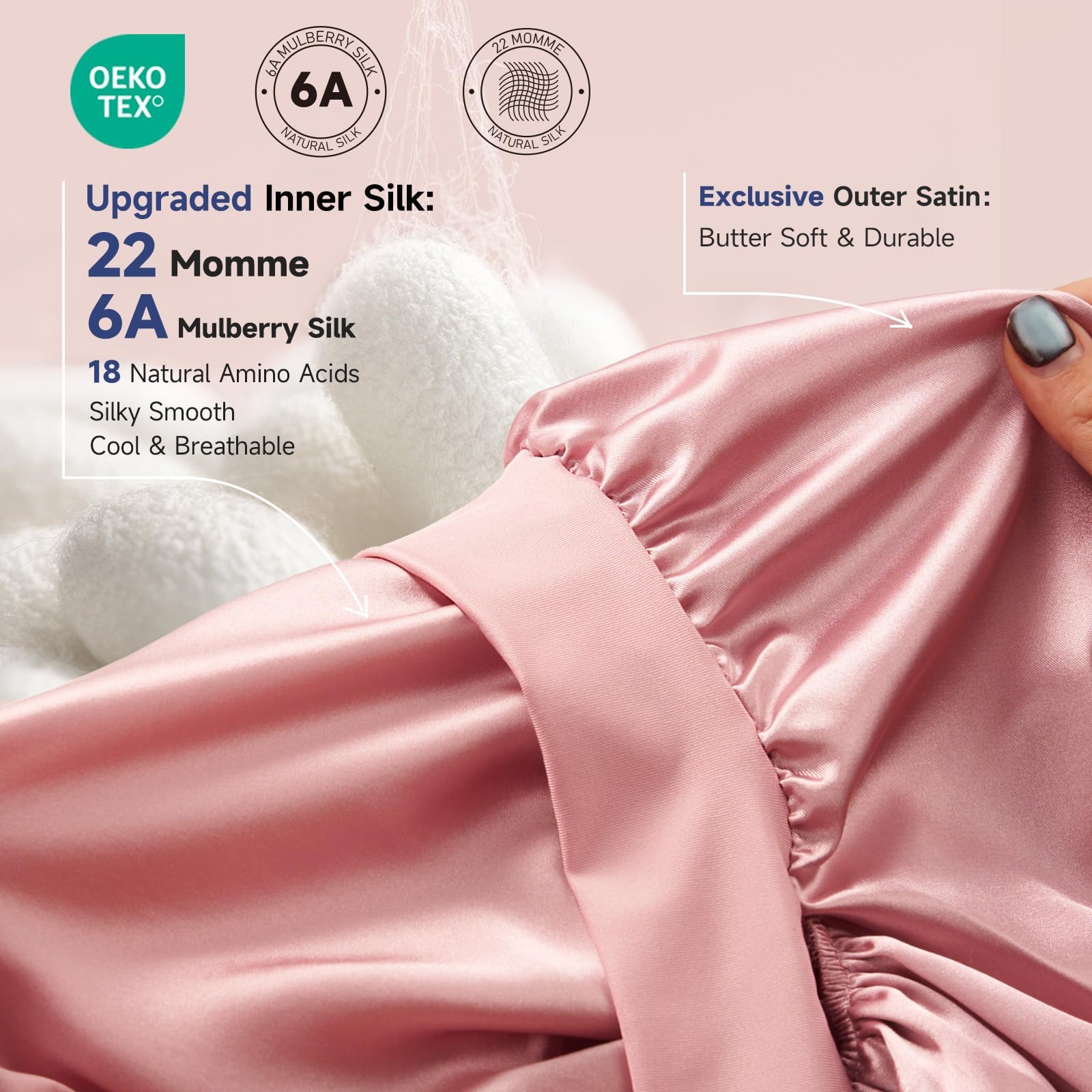 Amazon.com: Umisleep Silk Bonnet for Sleeping Women, 22  display picture 1