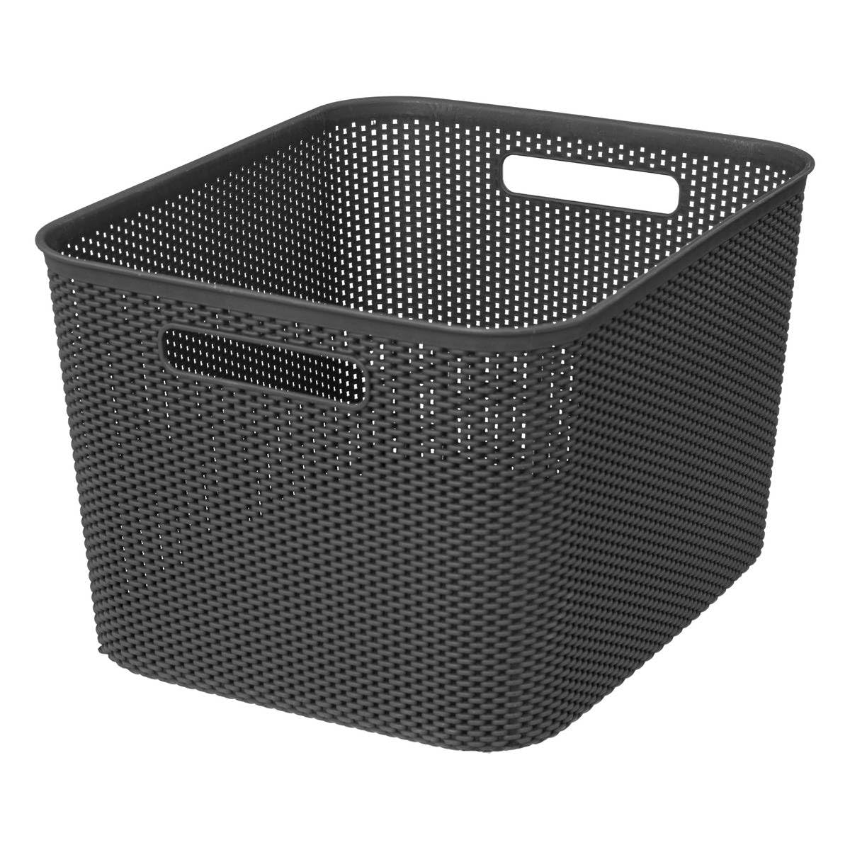 Panier linge plastique Stefanplast Elegance moka grand format