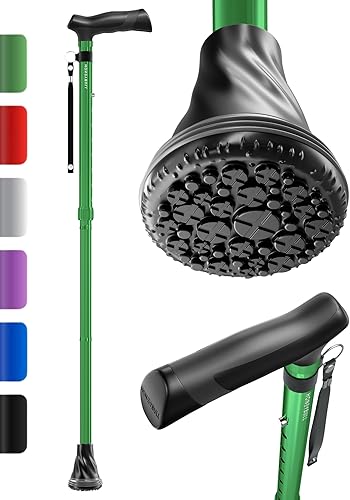 Miniatura 14 de HONEYBULL Walking Cane for Men & Women – Foldable, Adjustable, Lightweight Cane with Air Cushion Tip for Stability & Ergonomic Grip, Heavy Duty