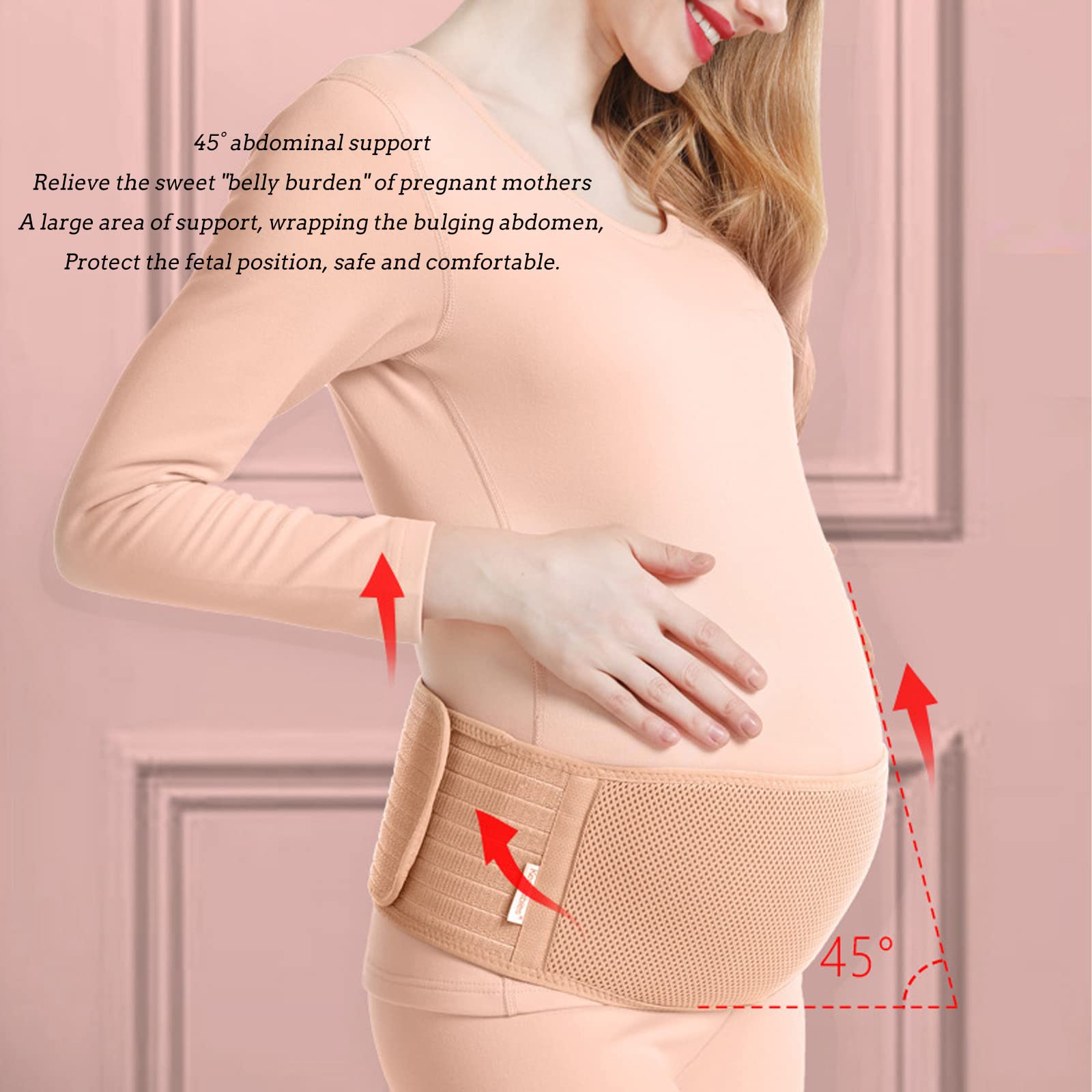 Mutterschafts-Bauchband Schwangerschaftsstützgürtel Weiches, atmungsaktives Beckenstützband Bauchband Sling Schwangerschafts-Rückenstütze Entwickelt für das Gehen im Stehen Geschenk für Schw