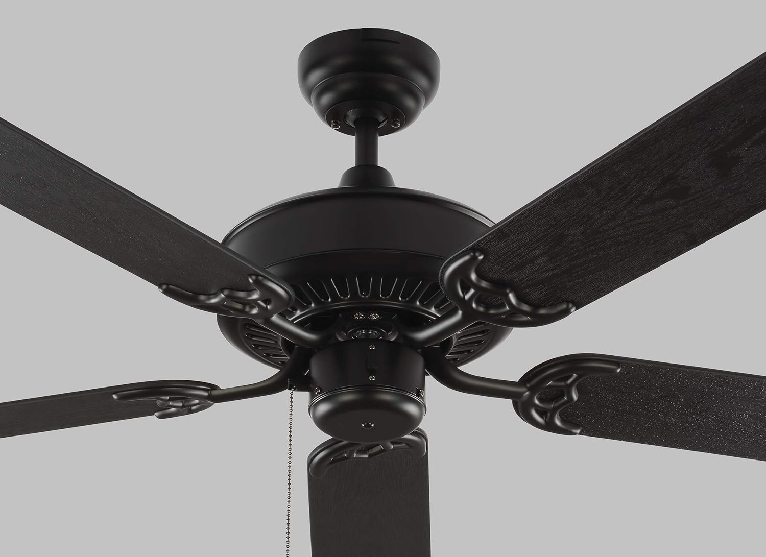 Product Deal Monte Carlo 5HVO52BK Haven 52 Outdoor Ceiling Fan with Pull Chain, 5 ABS Blades, Matte Black