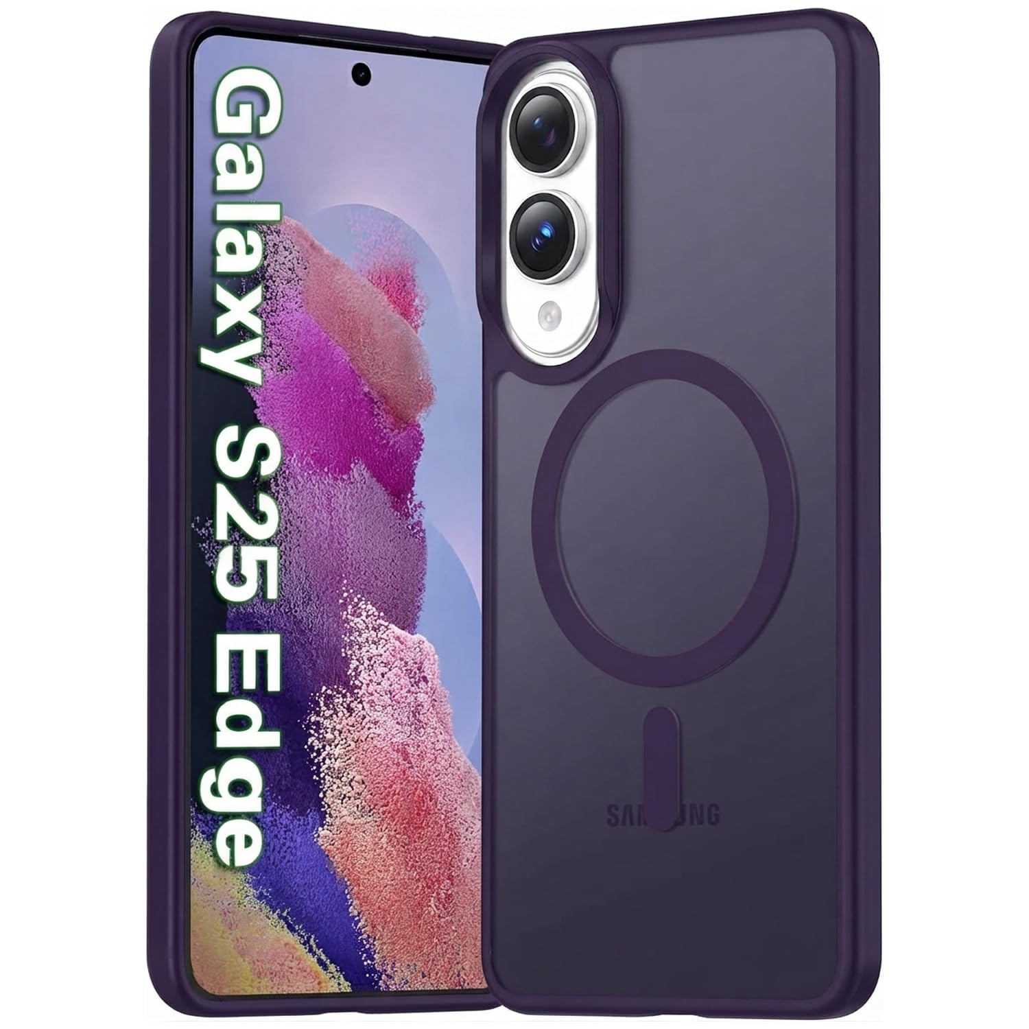 Elzzi Magnetic Magsafe Case for Samsung Galaxy A57 5G Cover, Compatible with MagSafe Translucent Matte Hard Lens Slim Shock-Resistant Protective Case, Matte Navy — Amazon image 31