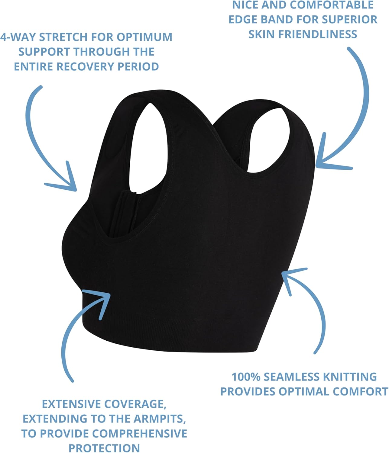 Lisa Post Surgical Bra with Zipper - Image 6