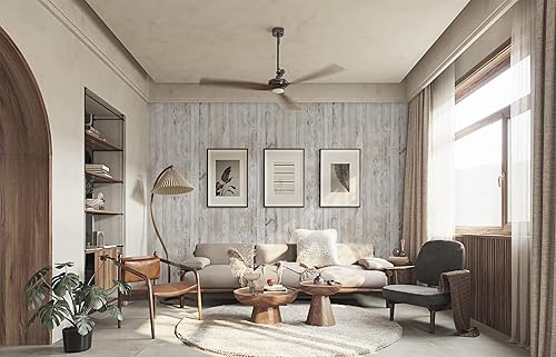 Miniatura 8 de Papel de contacto de madera, papel tapiz de madera, pega y despega, rolla de papel autoadhesivo extraíble, aspecto de grano de madera rústico