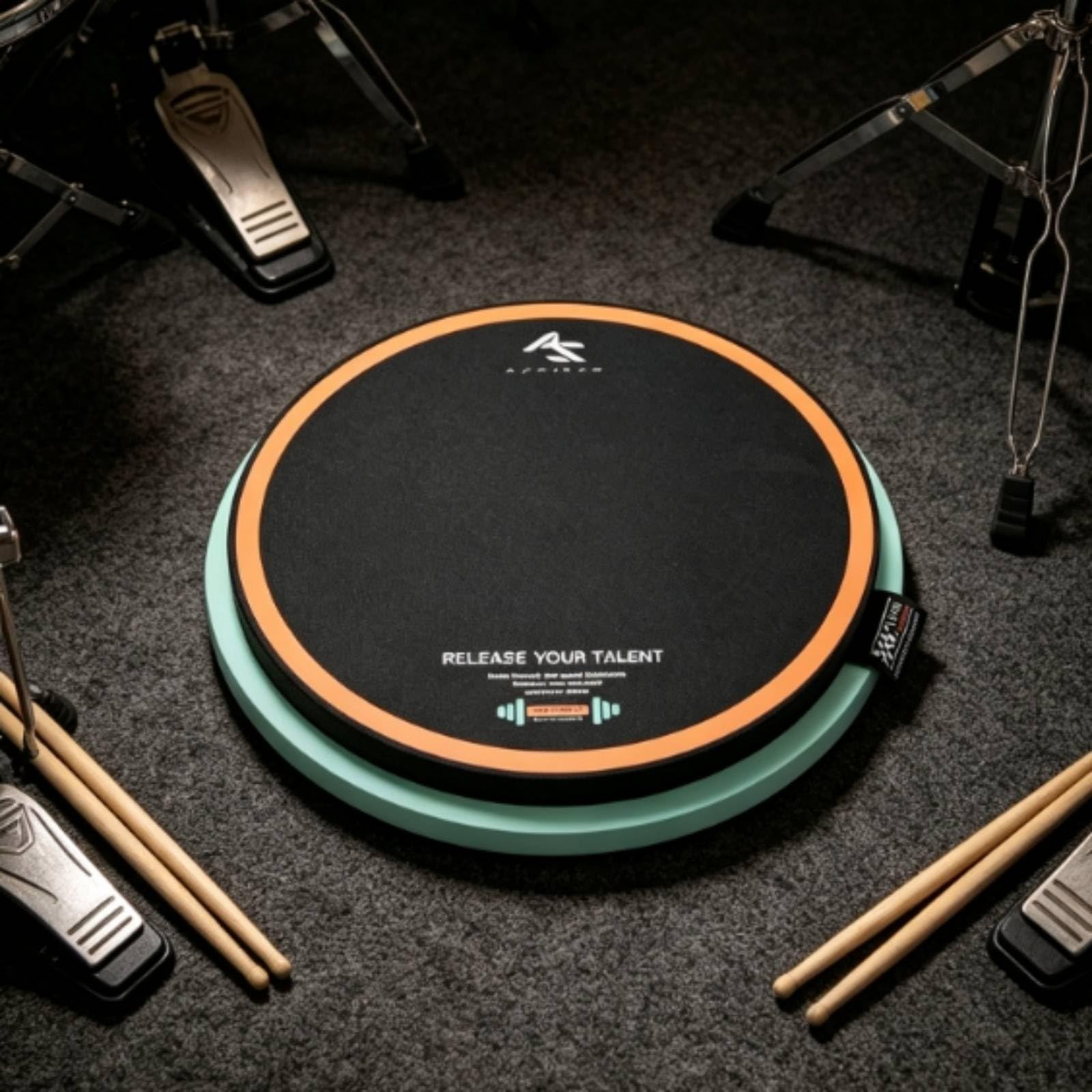 Pad di Allenamento con Bordo Silenziato Percussione Resistente All'abrasione per Batteristi, Studenti di Musica, Casa, Studio