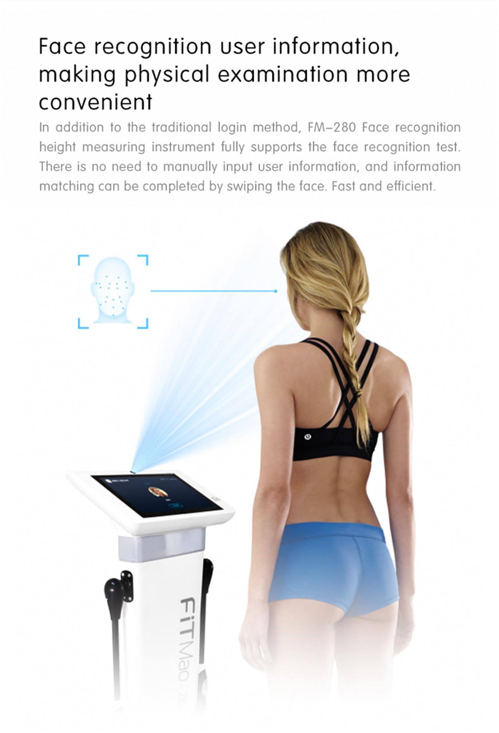 Analizzatore di composizione corporea intelligente, macchina per l'analisi della bioimpedenza con schermo touch HD da 10,1 pollici, misurazione precisa della bioimpedenza per grasso, BMI