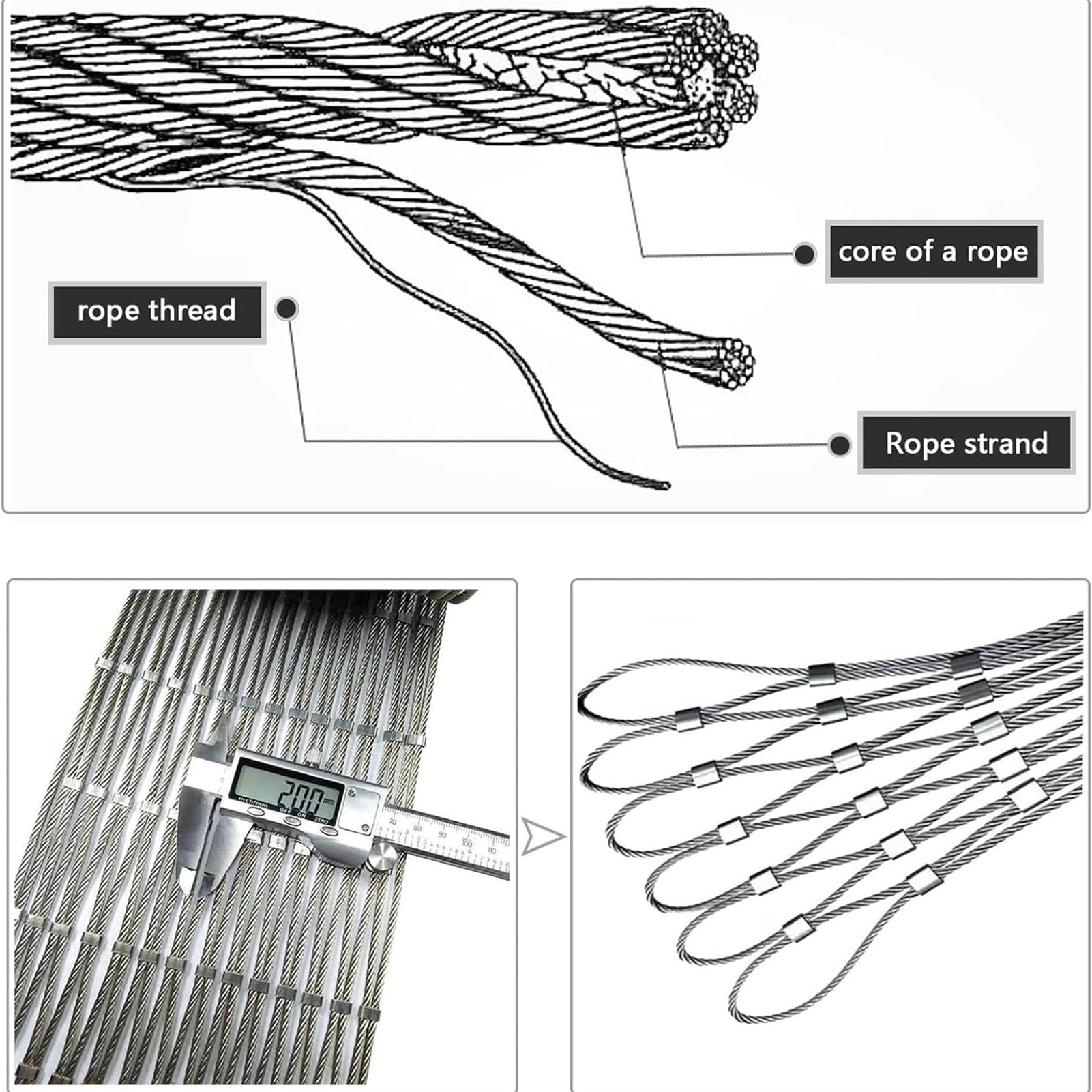 Malla de alambre flexible para decoración de jardín y gestión de cables