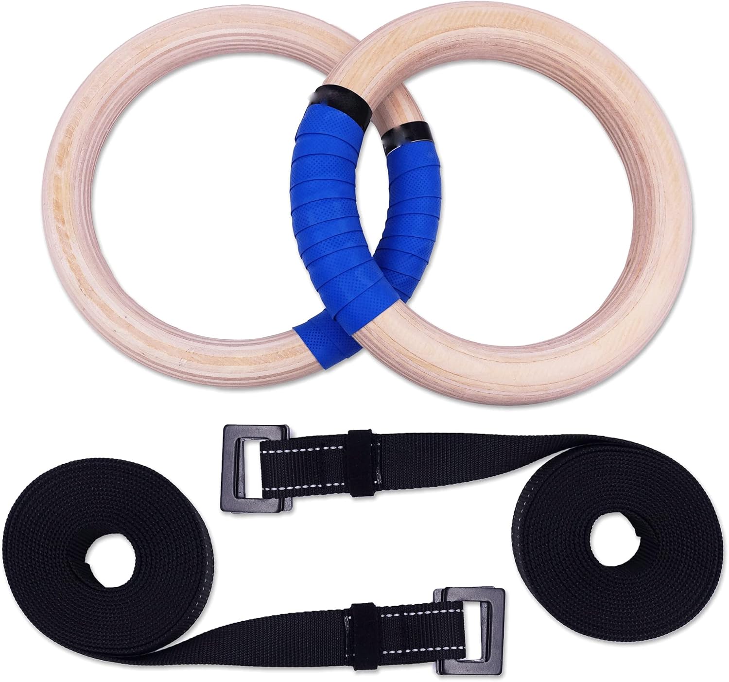 Wooden 28/32 mm Gymnastic with Adjustable Straps Home Gym Fitness Pull Ups Strength Training Gymnastics Equipment