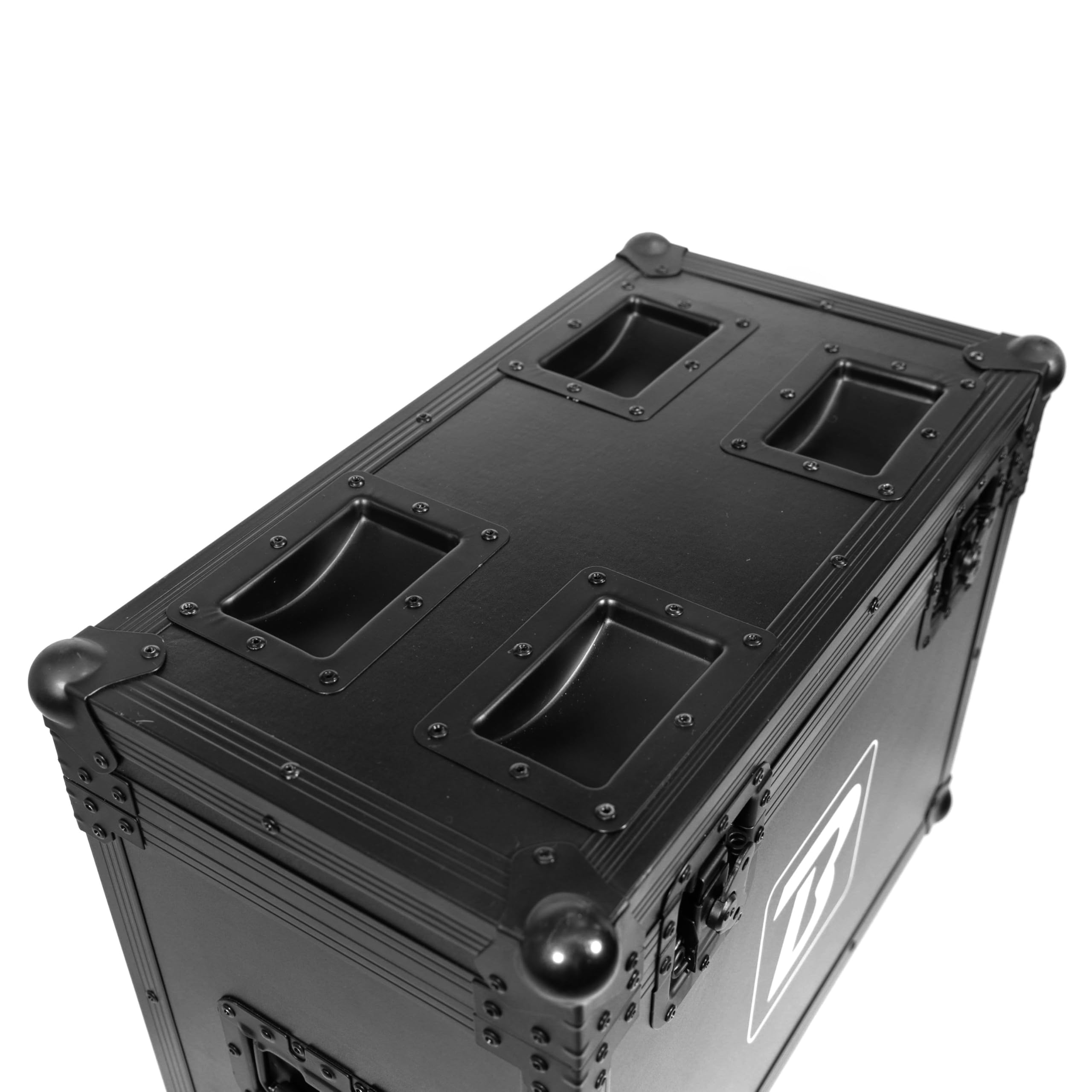 BoomToneDJ Cirrus 1000 Flight Case Universale Nero con Rotelle. Valigia Professionale. Angoli in Alluminio. Rinforzi Angolari. Dimensioni 543 x 390 x 269 mm.
