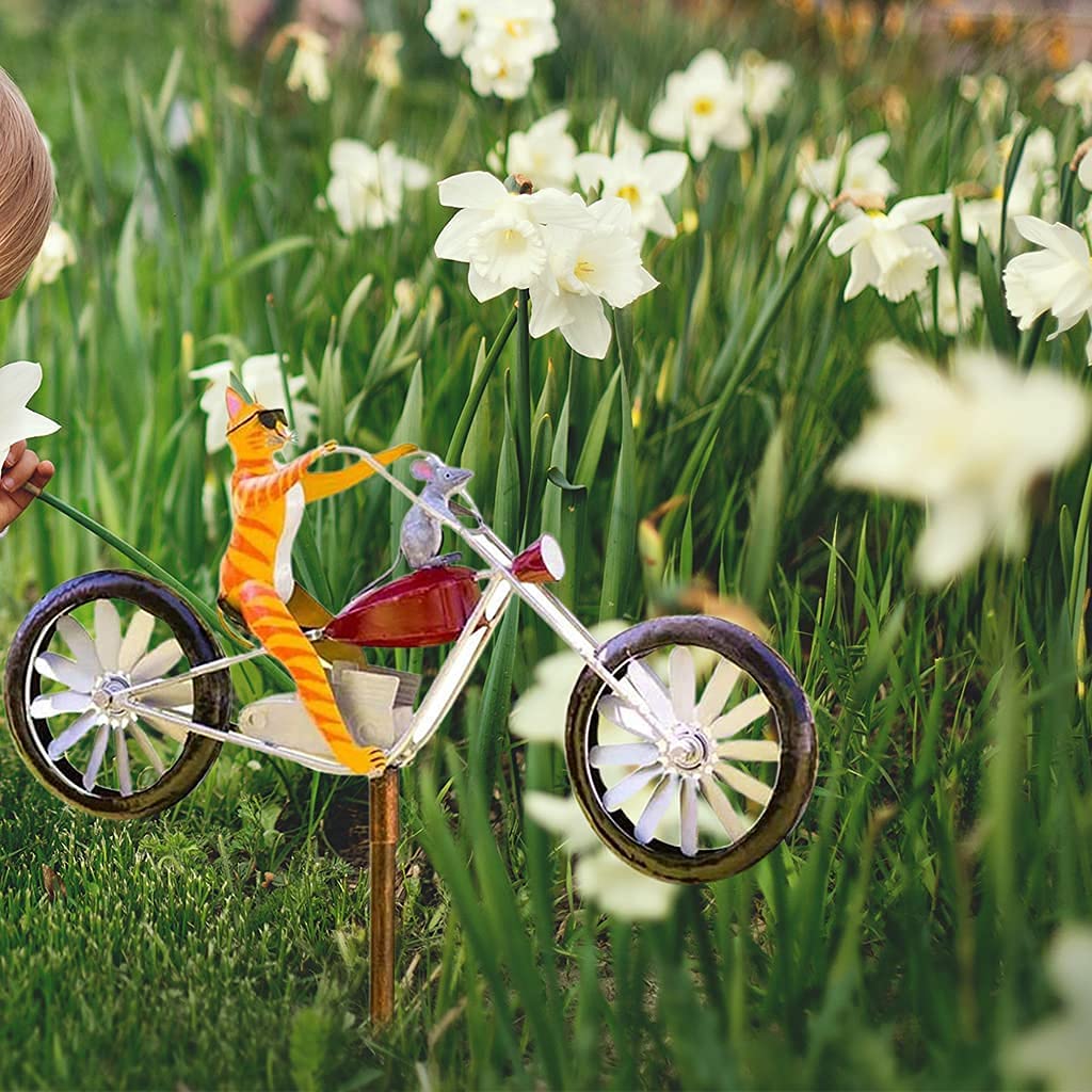 Molino de Viento Unique and Magical Metal Windmill Bicicleta Wind Spinner Animal Bicicleta Molino de Viento 915