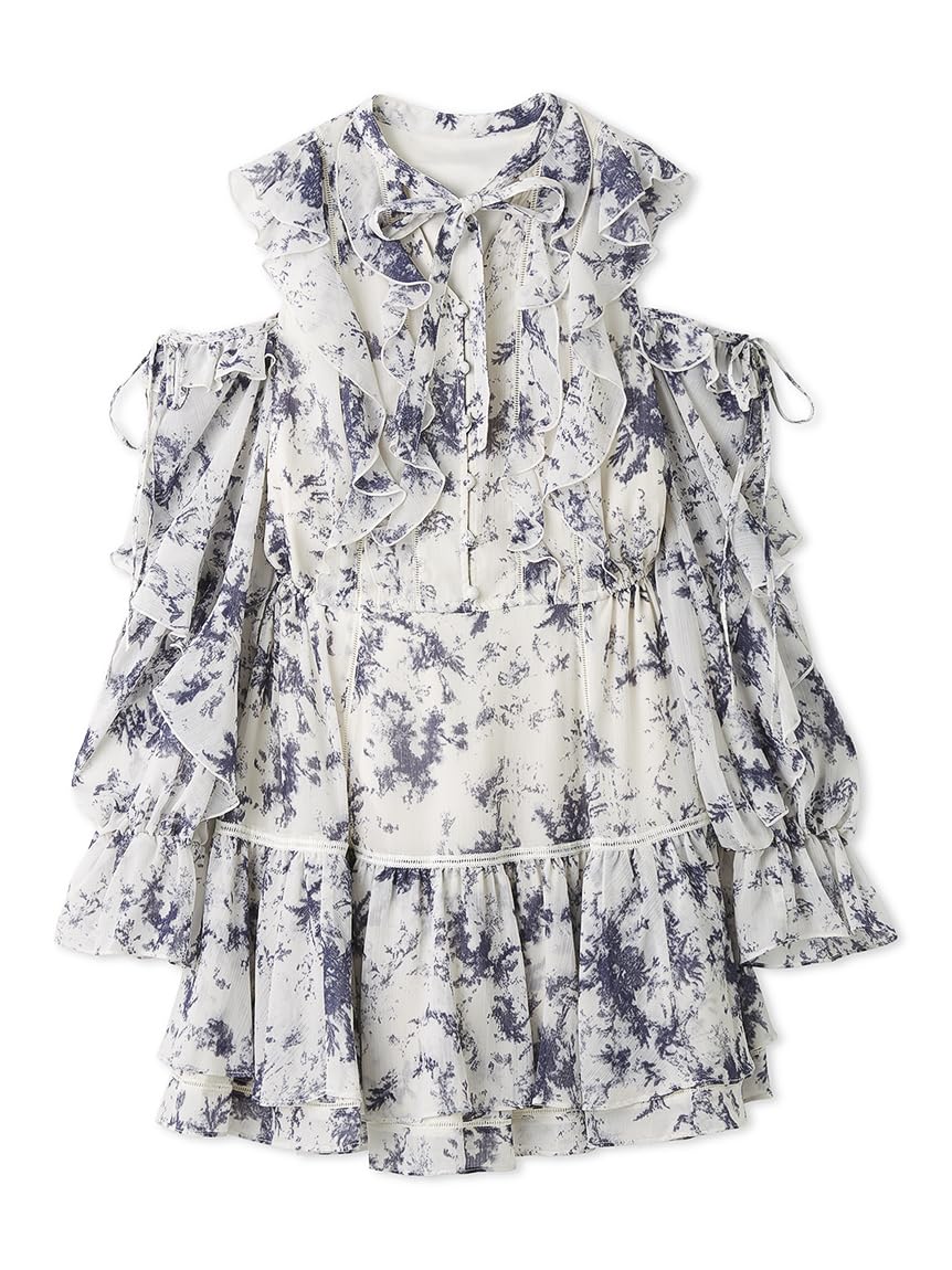 プリントフリルミニワンピース YELLOW Amazon.co.jp: プリントフリルミニワンピース SWFO245053NVY1