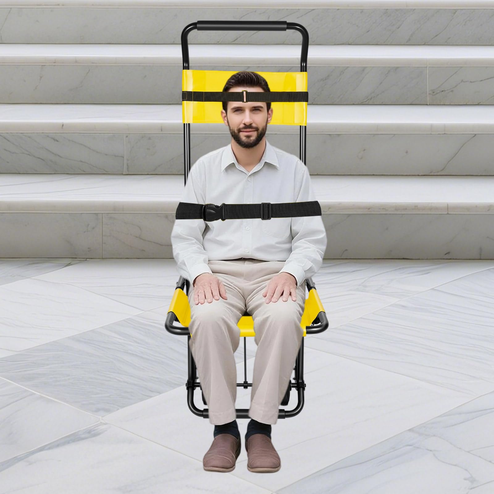 Elevador de escaleras eléctrico, silla de ruedas plegable, portátil, silla de ruedas eléctrica para personas mayores y discapacitados, hasta 159 kg