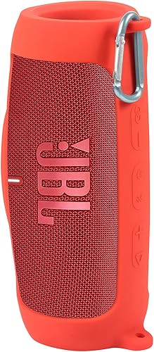 Miniatura 34 de co2CREA Funda de silicona para altavoz Bluetooth portátil impermeable JBL Charge 5, funda suave de viaje portátil con correa para el hombro, funda