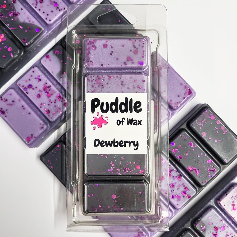 Puddle of Wax - Dewberry Soy Wax Melt Snap Bar - 50g - Fruity Scent - Vegan Friendly - Made in the UK