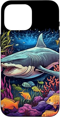 Vista 49 de Funda para iPhone 12/12 Pro Tiger Shark Sea Ocean Underwater Shark Lover