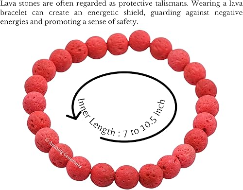 Vista 568 de Amazing Gemstone Crystal Bracelet for Women Men's Gifts - Protection Healing Crystal Bracelet - 8mm Gemstone Beaded Stretchable Bracelet Pulseras