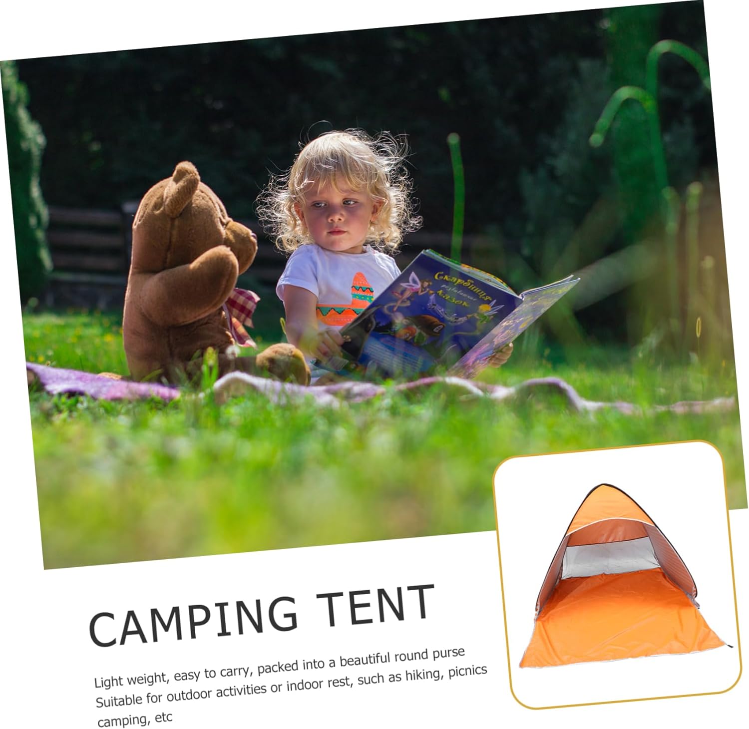 BESPORTBLE 1set Quick Opening Beach Tent for Outdoor Activities Easy Setup Camping Gear Storage Bag for Camping Fishing and Hiking
