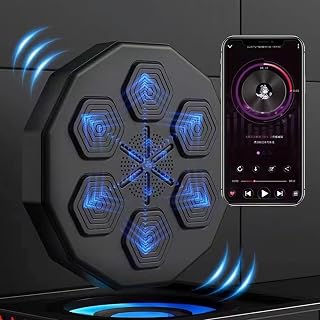 Smart Music Electronic Boxing Machine, Electronic Boxing Practice Wall Target, Wall Mounted Boxing Workout Target USB Rechargeable Punching Bag Boxing Equipment