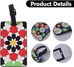 Boîte de 5 Étiquettes de valises, Étiquettes de trousses Identificateurs pour bagages, Flexible & Etiquettes de sac de voyage en silicone brillant, Valises Bagages Étiquettes avec nom cartes d'identité, Accessoires de voyage, pour sac à dos sac à main
