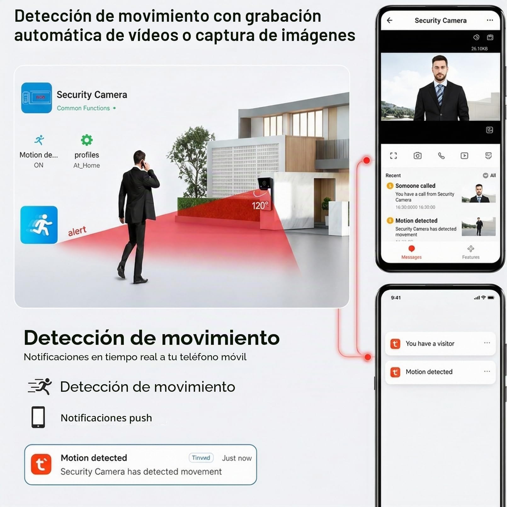 Videoportero WiFi con Cable | 7” Pantalla & App Tuya | Intercomunicador IP65, 1080P, Visión Nocturna, Detección de Movimiento y Grabación(3 Familias)