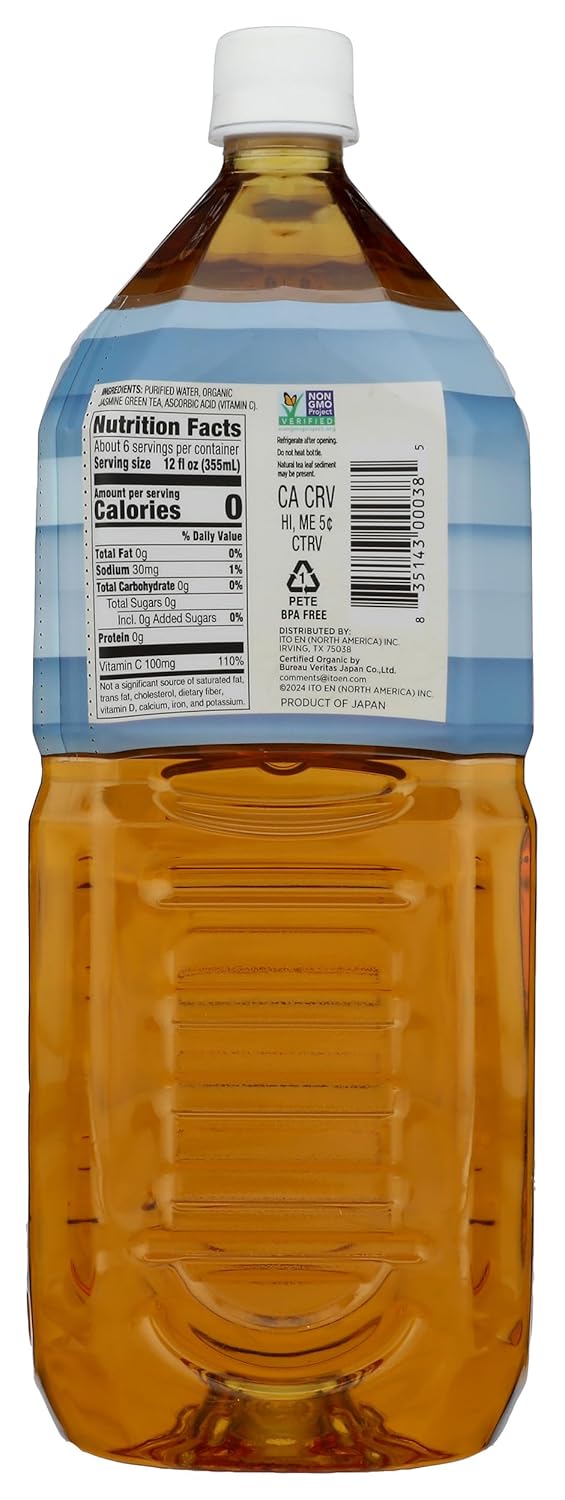 Teas' Tea, Tea Green Jasmine Organic, 67.6 Fl Oz