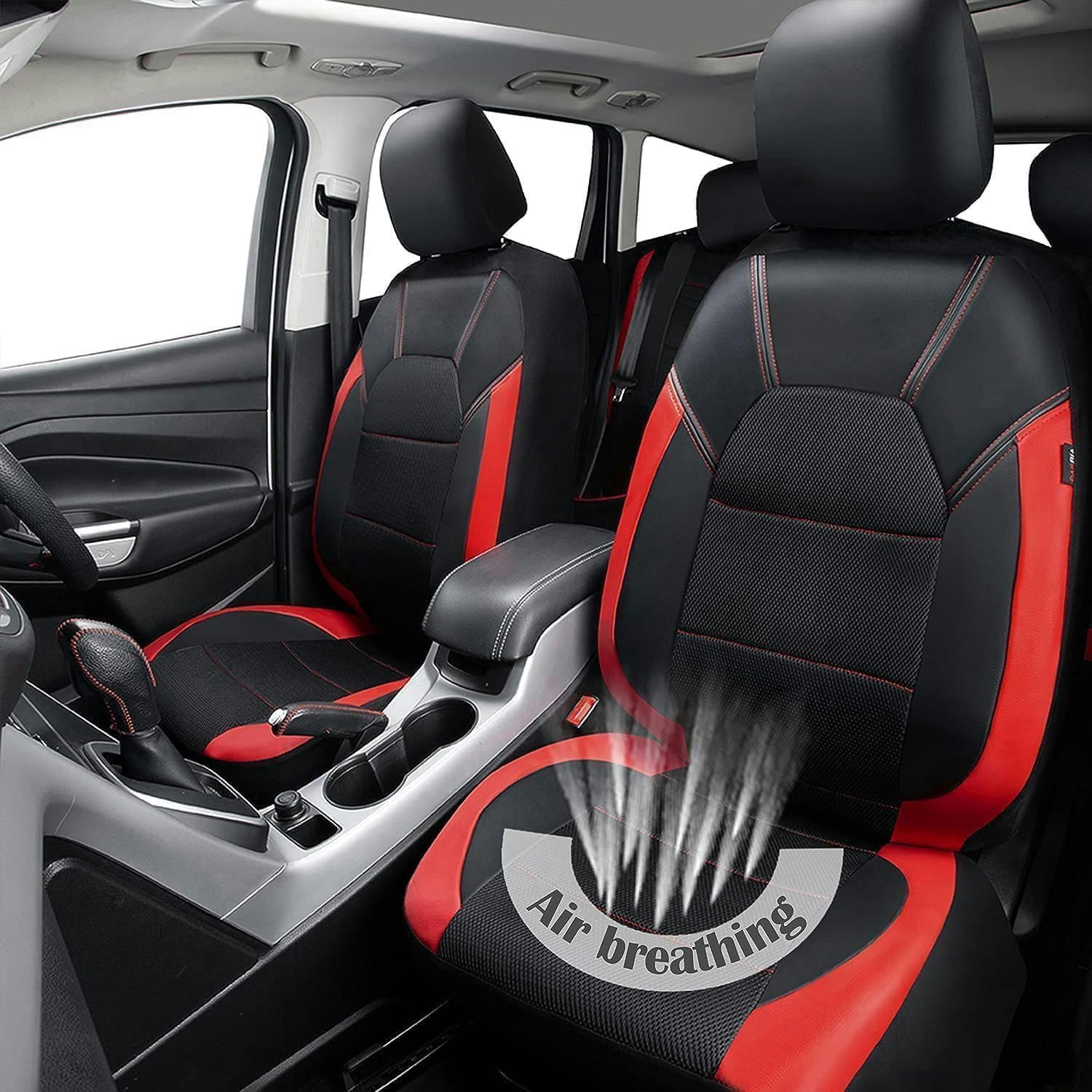 ar Pokrowce na siedzenia uniwersalny pełny zestaw do Mitsubishi Pajero 4 2 Sport Outlander XL ASX Montero akcesoria Lancer 9 10 Carisma części samochodowe/wodoodporne_czarno-czerwone