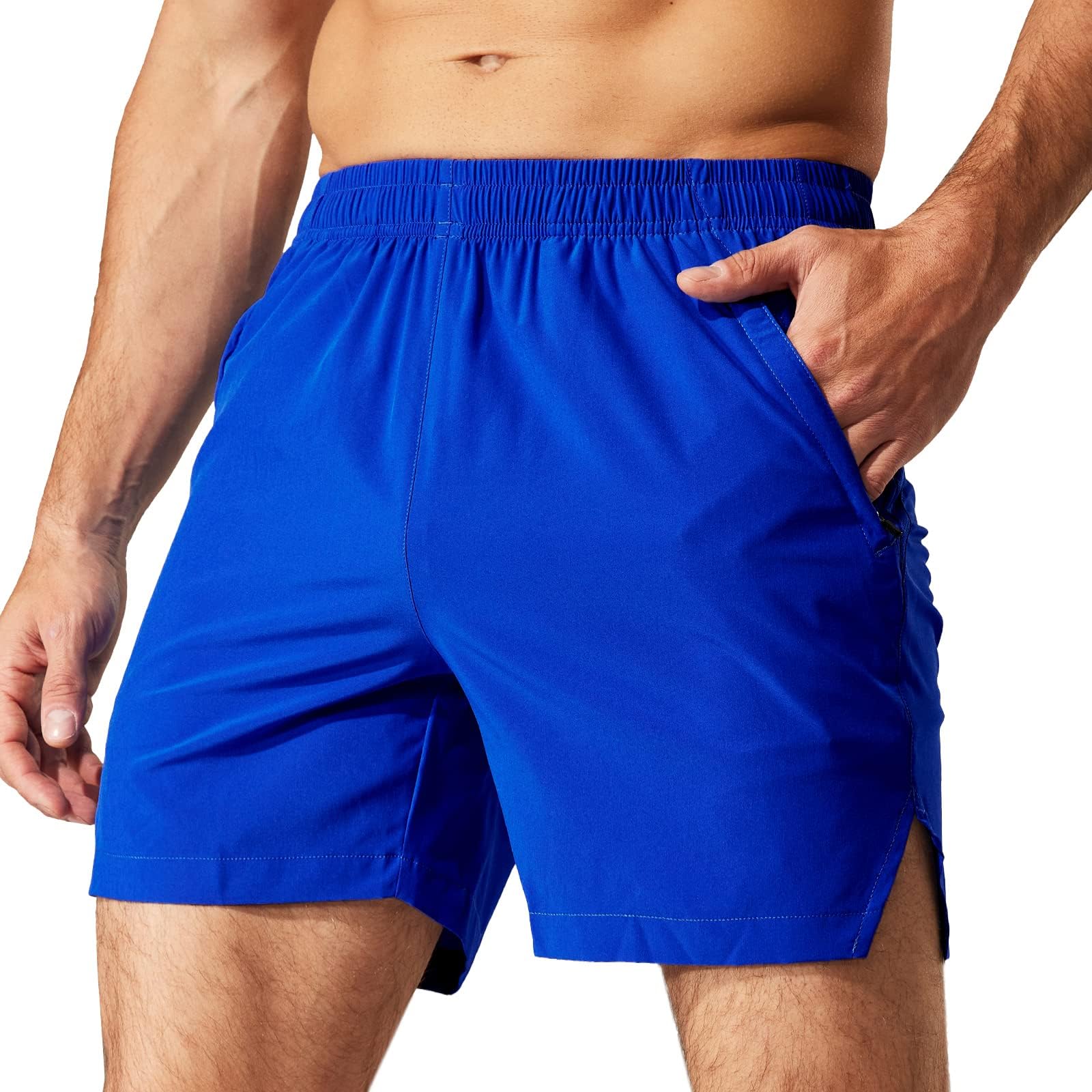 MIER Men's 5 Inch Inseam Running Shorts, Quick-Dry with Pockets