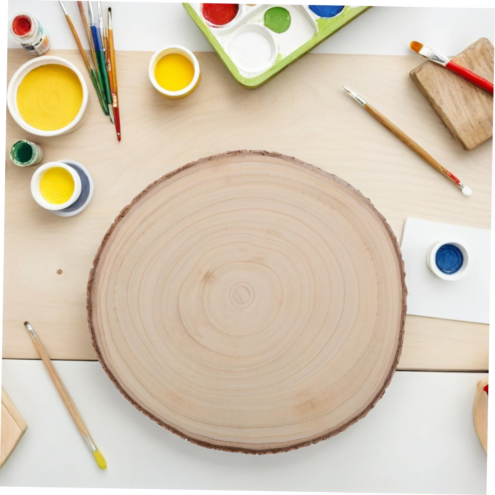 SHINEOFI 2stücke Unbehandelte Holzscheiben Naturholzkreise Für Bastelarbeiten Holzdekor Für Hochzeiten Und Festivals Rustikale Holzspäne Zum Bemalen