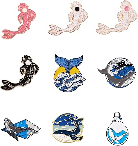 Miniatura 164 de Pandahall - Broches esmaltados de aleación con varios temas, broche de solapa, juego de pines esmaltados