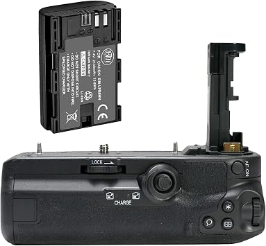BM Premium Battery Grip Kit for Canon EOS R5, EOS R5C, EOS R6, EOS R6 II Digital Camera - Includes Qty 1 LP-E6NH Battery + BG-R10 Battery Grip Replacement