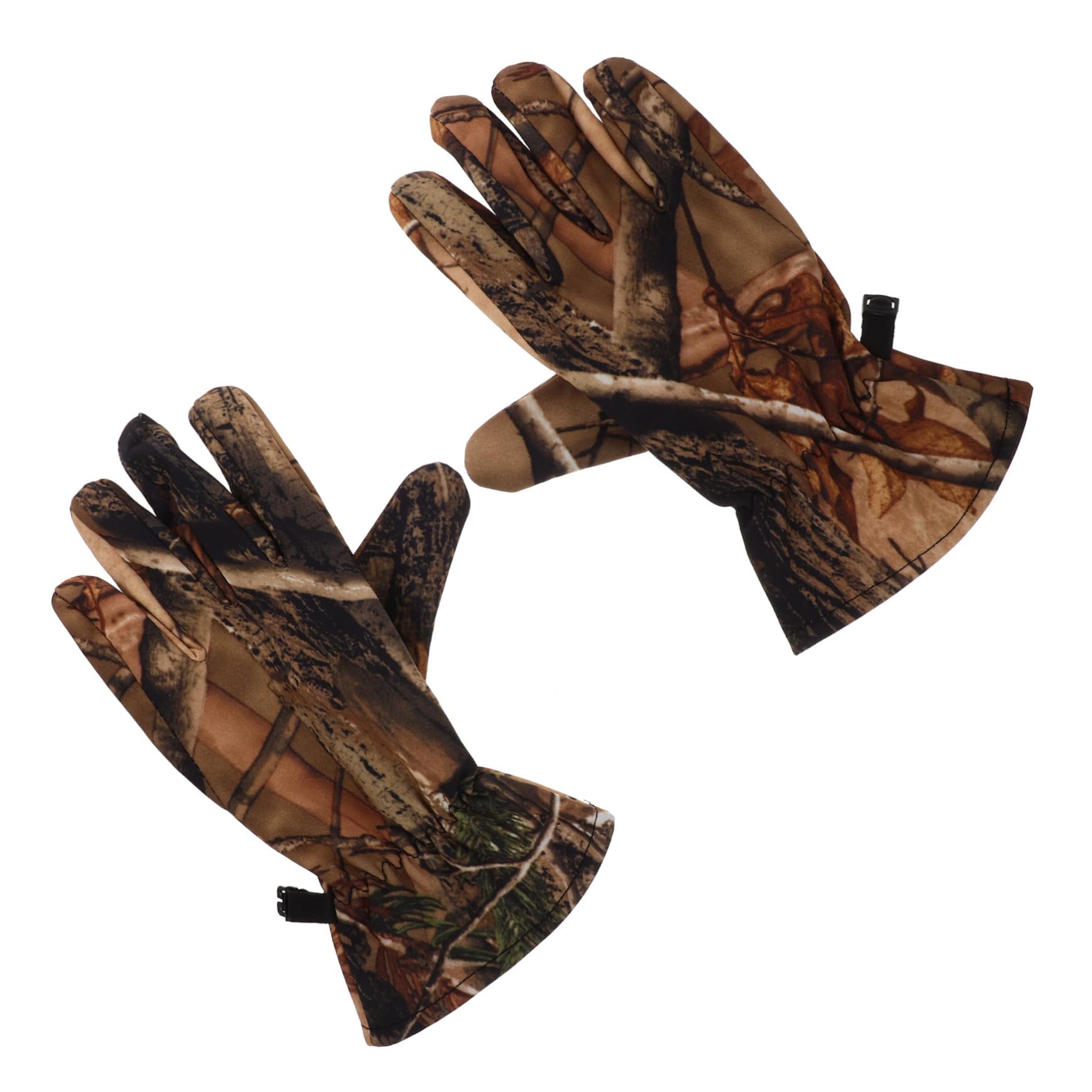 Toddmomy 1Pair Camo Hunting Gloves Full Finger Slip Design for Outdoor Sports Lightweight Thermal Camouflage Gloves for Cold Weather Hunting and Shooting