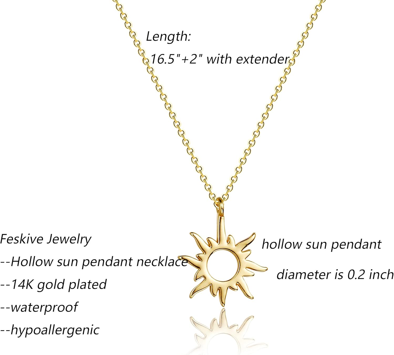 14k Gold/Silver Plated Crescent Moon Necklace Tiny Moon and Star NecklaceDainty Sun Leaf Necklace Gold Pendant Necklace for Women Delicate Minimalist Jewelry - Image 2