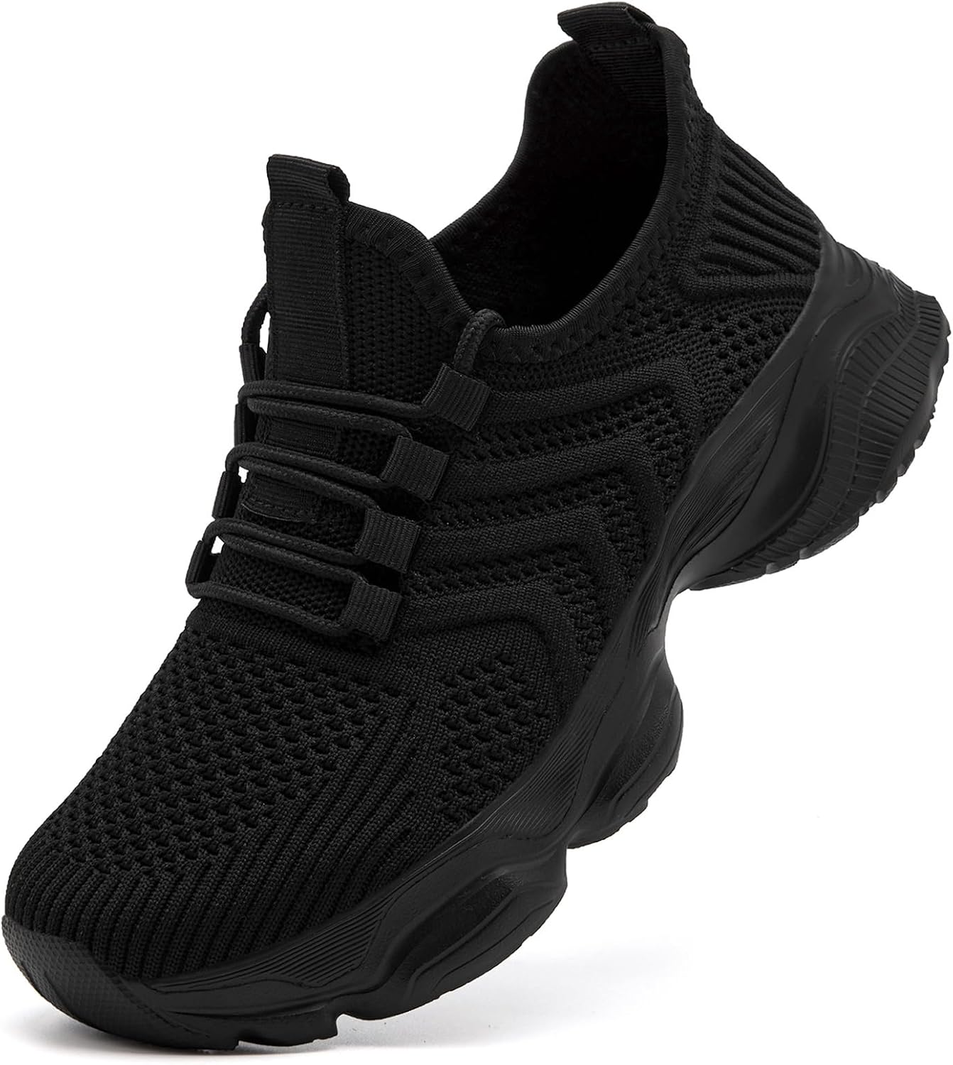 Platform Sneakers for Women Tennis Running Slip on Shoes Walking Gym Athletic Non Slip Workout Chunky Ladies Shoe