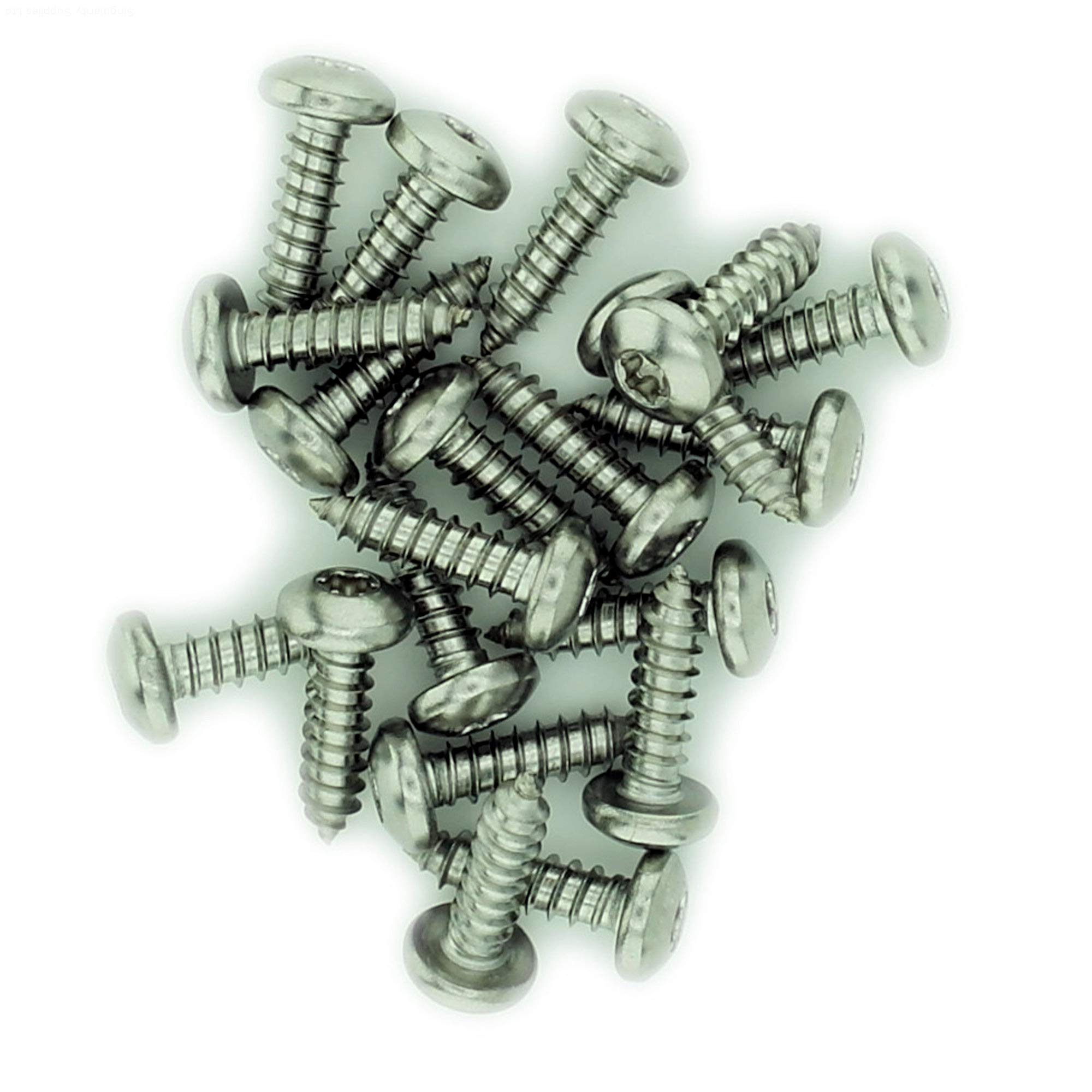 Singularity Supplies No.7 X 0.5 (3.9Mm X 13Mm) Tx Pan Self-Tapping Screw - Stainless Steel (A2) (Pack Of 20)