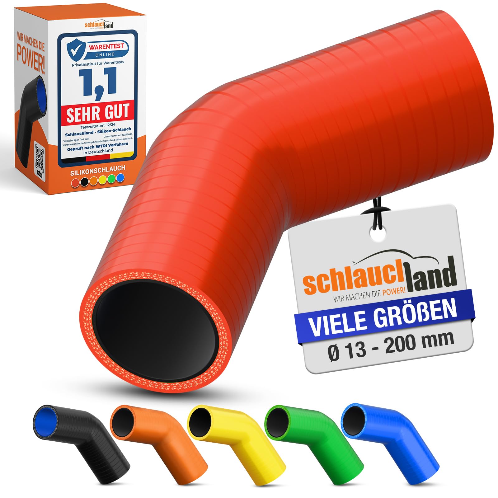 45 Grad Silikonbogen 45° ID 28mm Silikonschlauch Bogen Silikon Schlauch BLAU