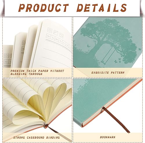 Miniatura 4 de TaoBary 24 diarios de piel sintética A5 a granel, coloridos diarios forrados con árboles, cuaderno de piel sintética suave, cuaderno de escritura a
