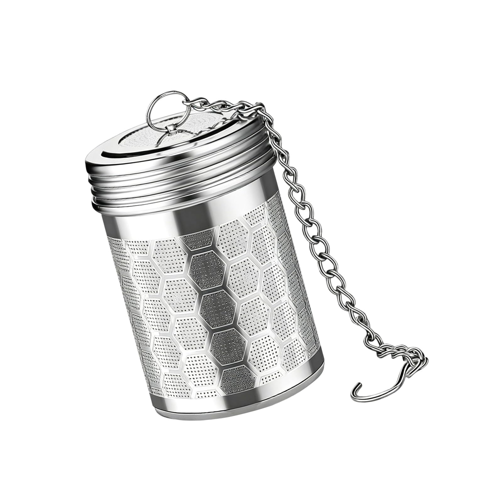 Jazuaiao Tea Strainer Stainless Steel Fine Mesh Infuser, Chain Design for Loose Tea, Blends and Coffee Brewing Strainer Infuser Mesh Filter Loose Brewer Flower Mix Basket Chain Hook Kitchen