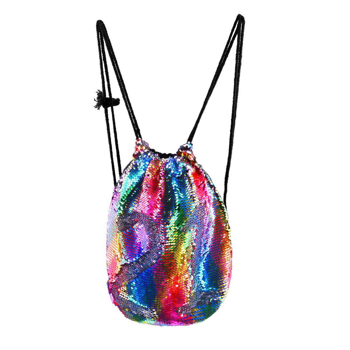 Sac à Dos Sequins Réversibles YoungRich - Sac Cordon Paillettes Danse Gym 45x35cm