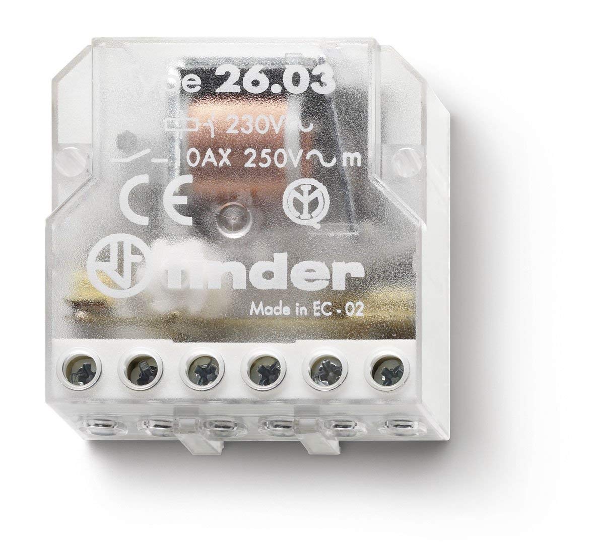 Télérupteur Finder 10 A à contacts inversés 1 NO 1 NC pour commande d'éclairage 24V