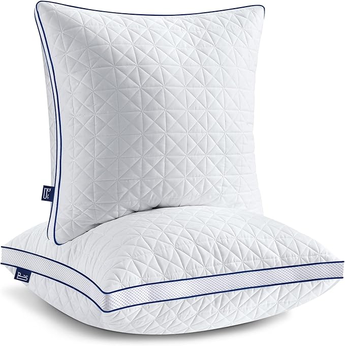 BedStory Pillows, 80 x 80, Set of 2 Pillows, 2 x 1550 g, Selected Pure