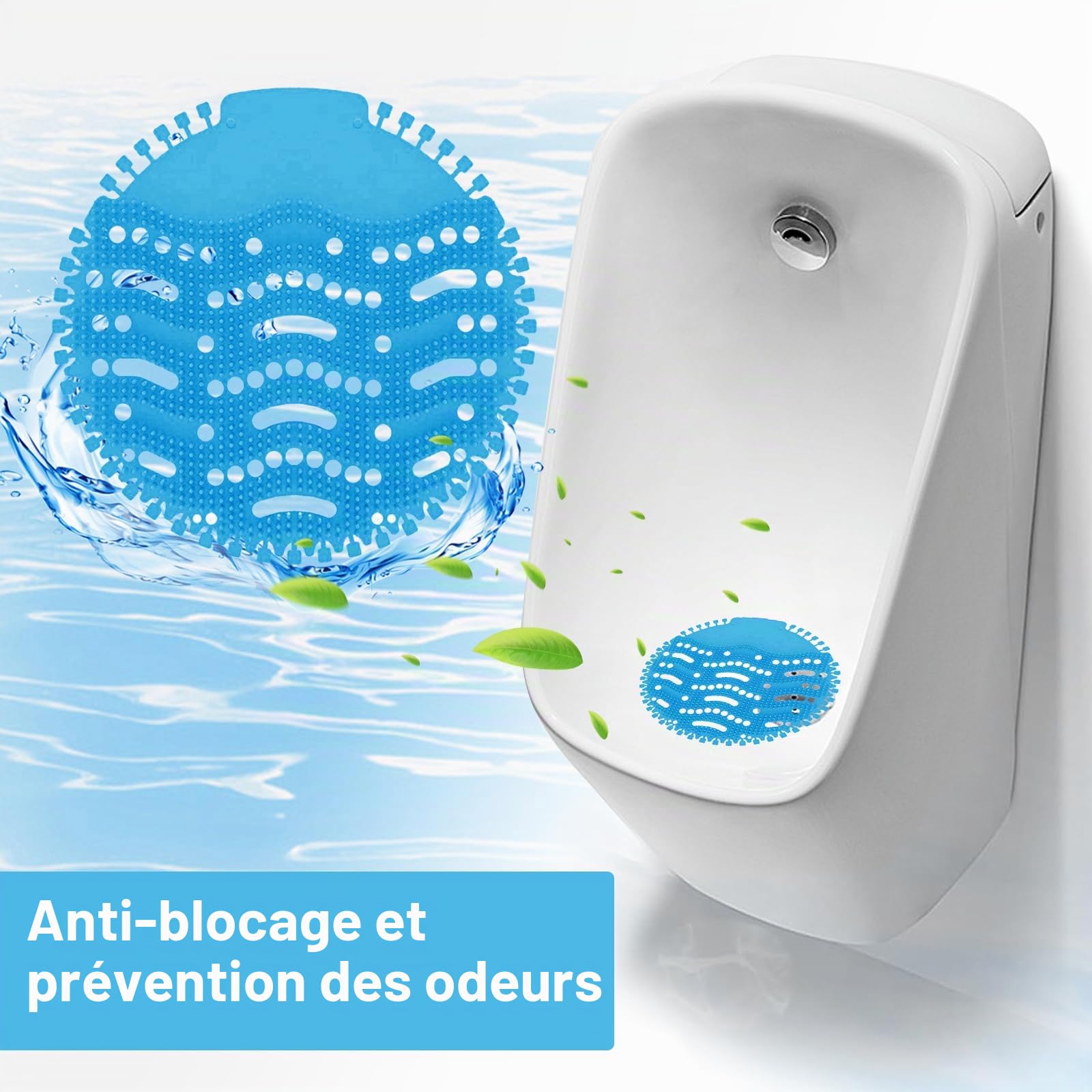 10 Pièces Urinal Screen, Pastilles Urinoir, Anti-éclaboussures Contre les Odeurs, pour les Toilettes, Salles et Hôtels