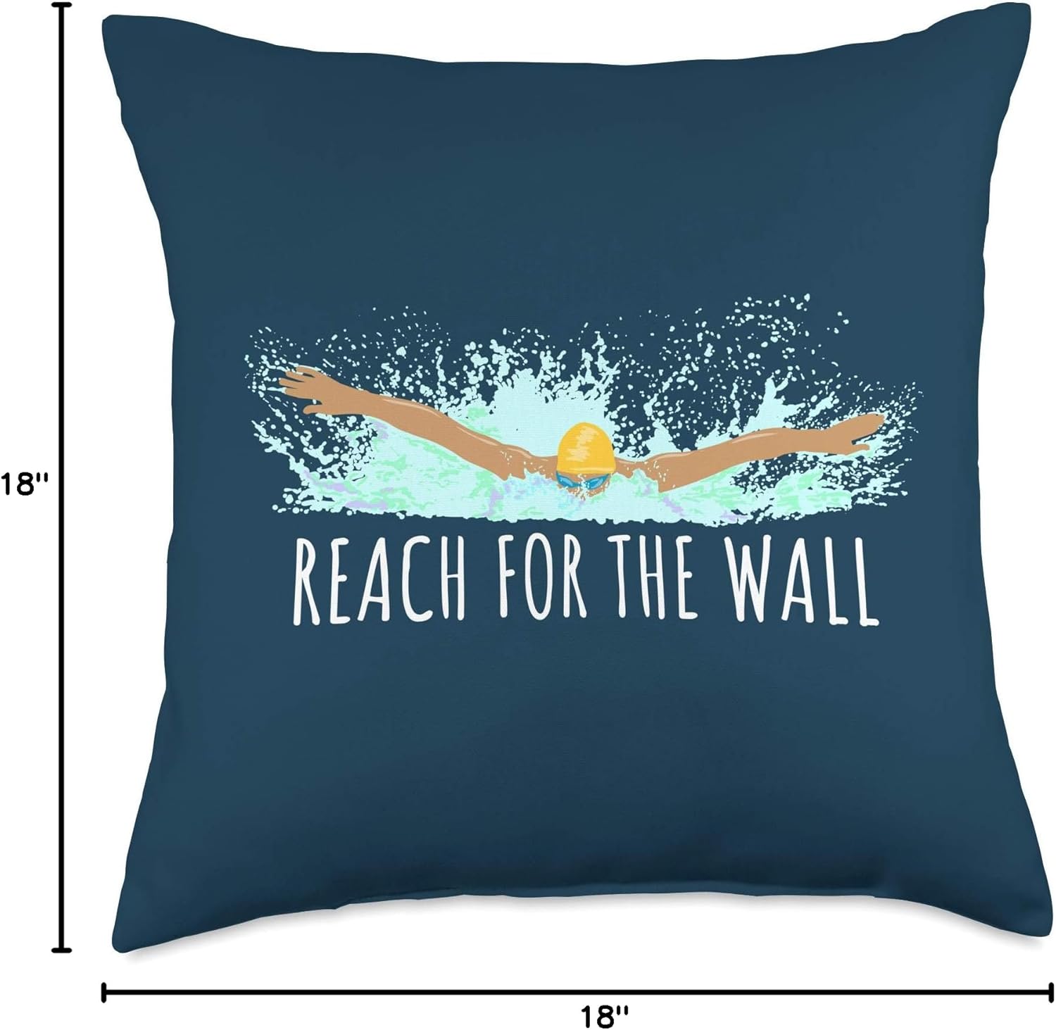 Funny Swimming Swim Team Gear for a Swimmer Quote Saying Throw Pillow
