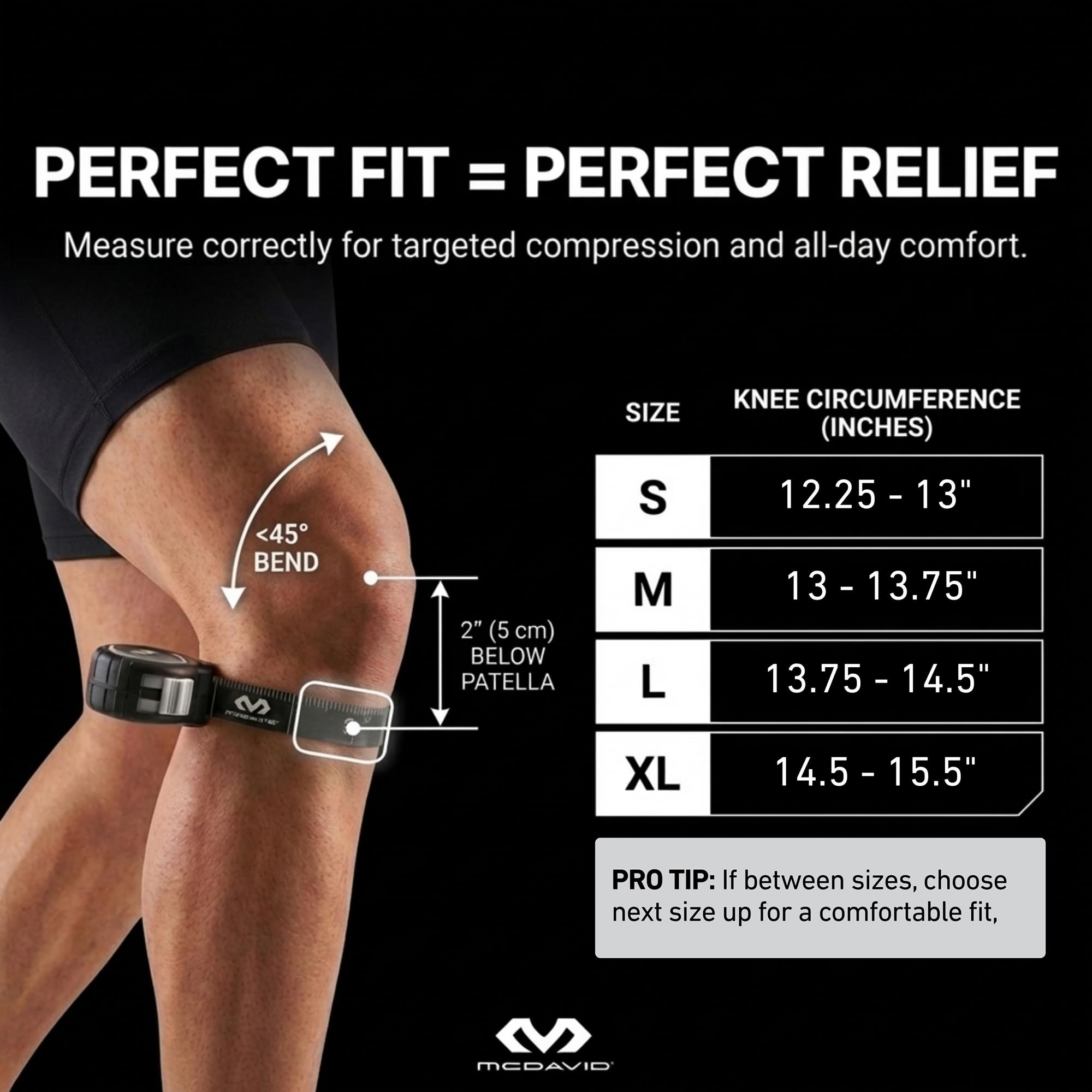 Mcdavid Ginocchiera 4 Way Elastic Blk M