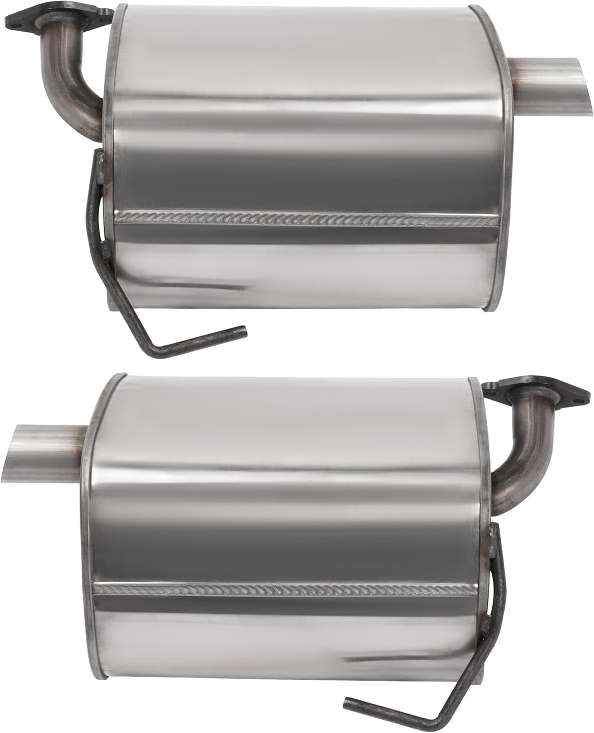 Pair Exhaust Muffler Compatible with 2009-2013 Subaru Forester 2.5L Natural Aspirated (Will not fit Turbo) 409 Stainless Steel Silvery Left & Right