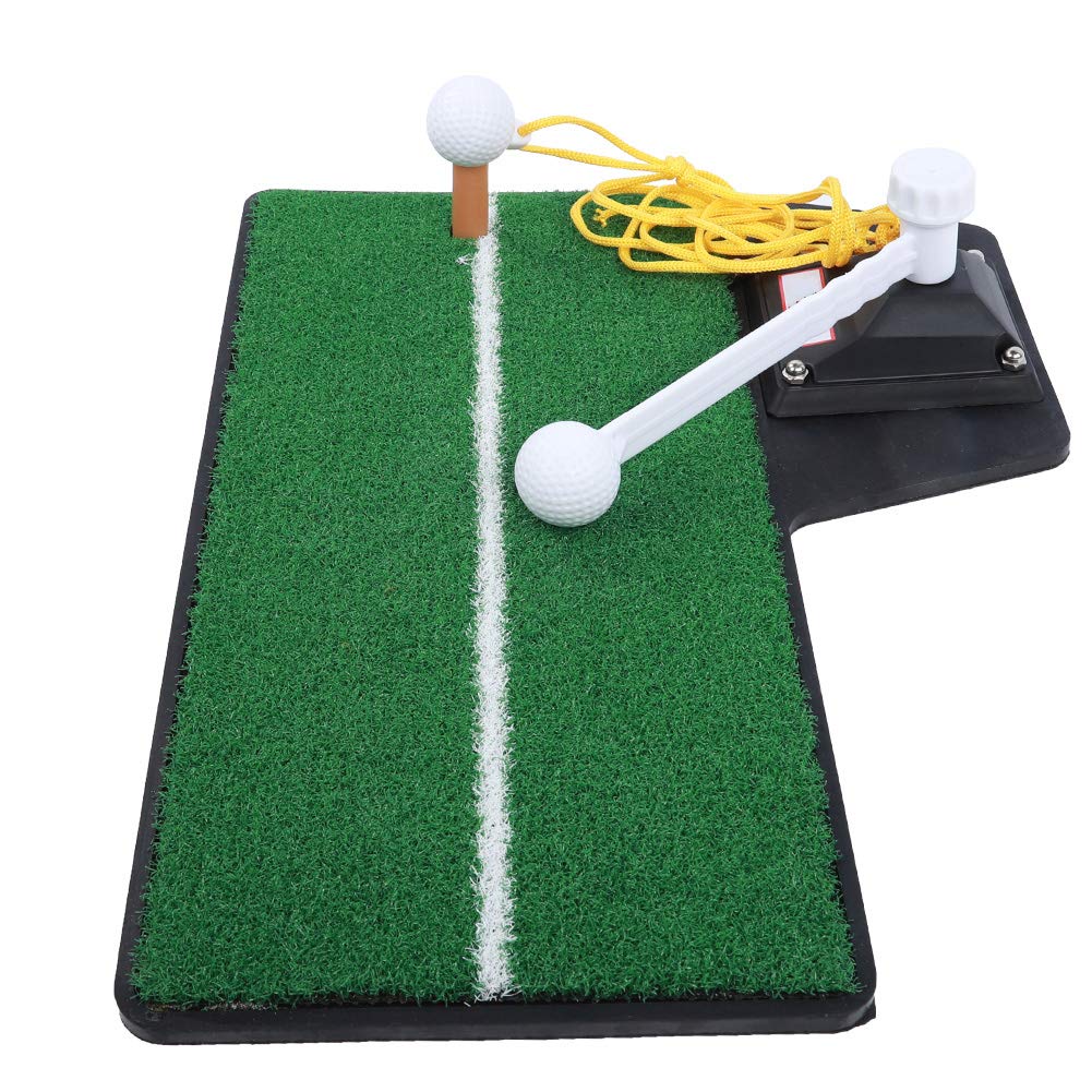 Práctica de Entrenamiento de Swing de Golf Estera Verde Entrenador Estera de césped PP Suave y Duradera Uso en Interiores y Exteriores en el Patio Trasero