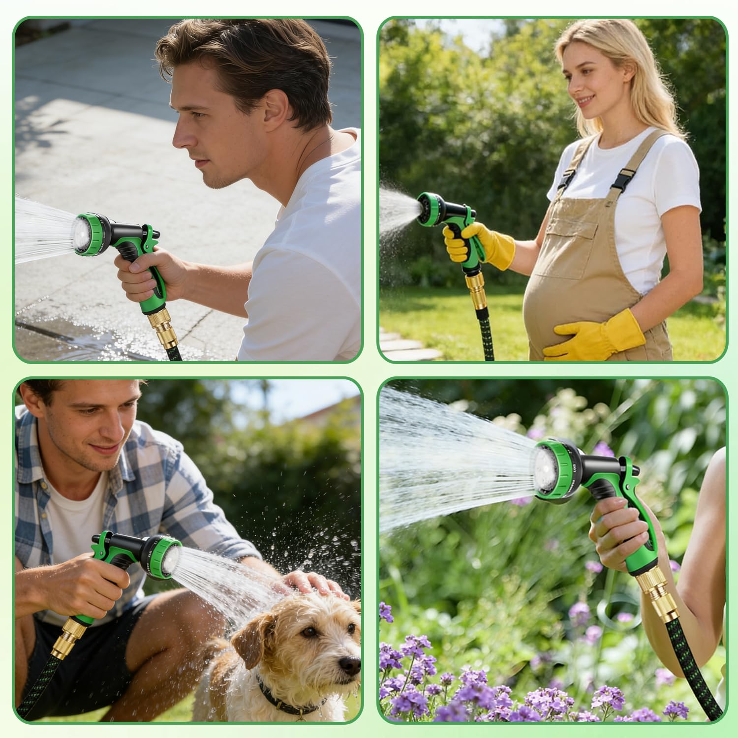 Tubo da giardino flessibile, 15 m Tubo Irrigazione Flessibile, Tubo Irrigazione Da Giardino, Tubo flessibile espandibile, Tubo Irrigazione con Adattatore, per Irrigazione, Lavaggio Auto