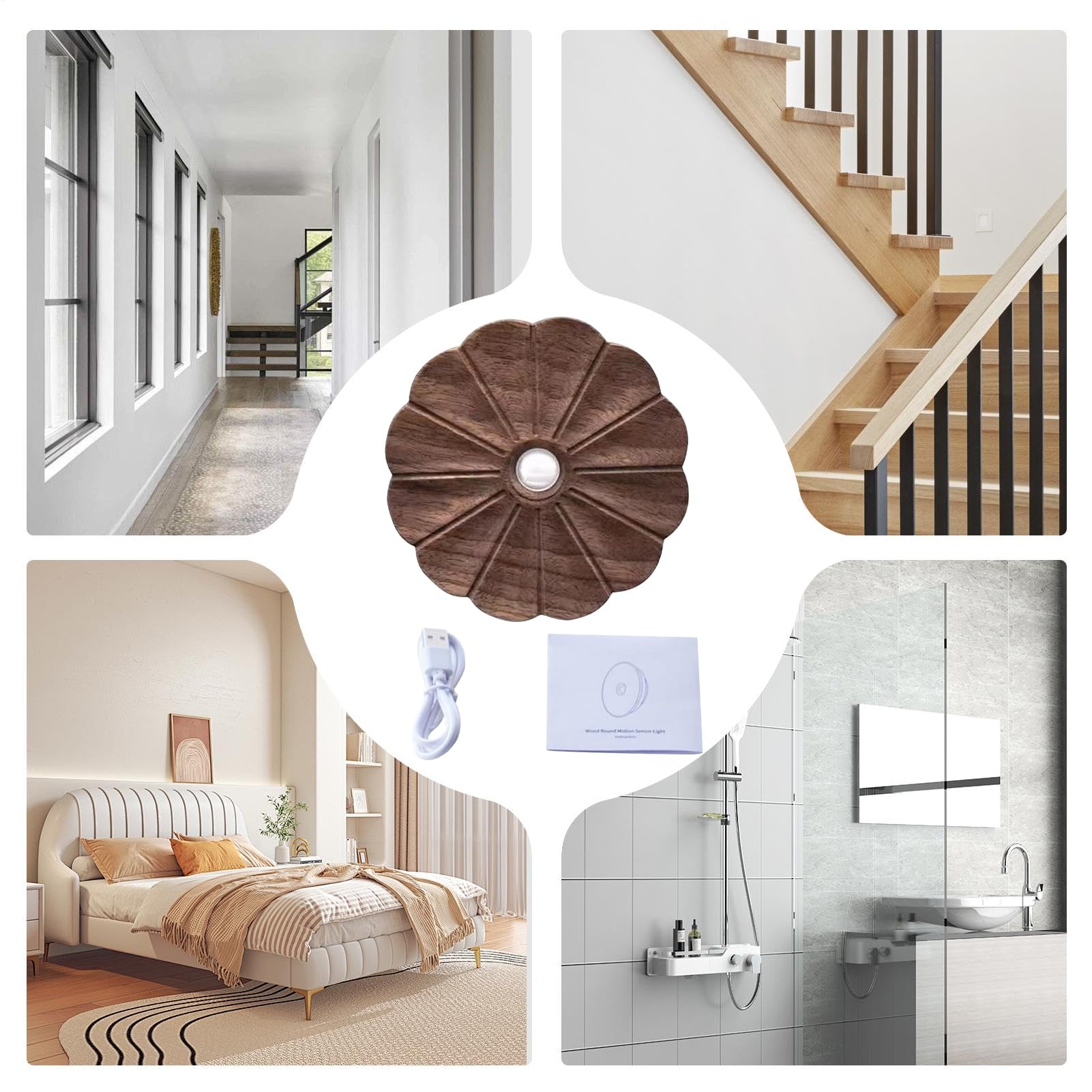 Mini lampada da parete a LED, luce notturna attivata dal movimento, per armadio, illuminazione a luce soffusa con energia, tecnologia a sensore efficiente, per camera da, corridoio, bagno