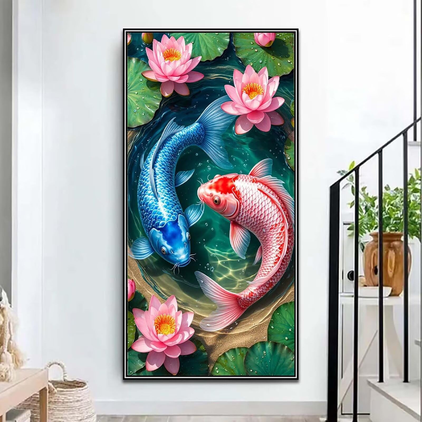 Diamentowe malowanie ryb, duże DIY diamentowe malowanie dorosłych 60x120cm