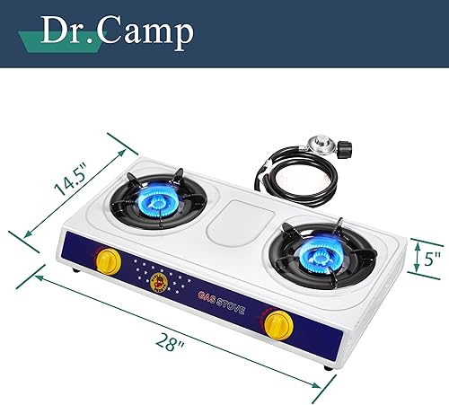 Miniatura 3 de Estufa de camping de 2 quemadores con color blanco