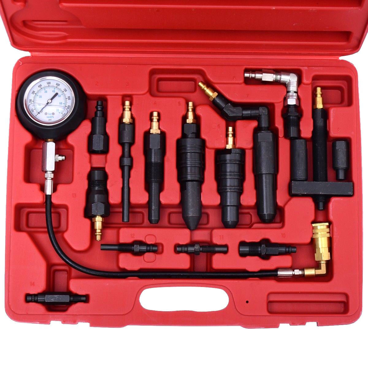 Exсluѕіvе Sресіаl Goplus 16 Pcs Diesel Engine Compression Gauge Tester Cylinder Pressure Test Set Kit for Auto Tractor Semi with Case Buу 1 gеt 1 Goplus 16 Pcs Diesel Engine Compression Gauge Tester Cylinder Pressure Test Set Kit for Auto Tractor Semi with Case